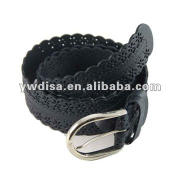 Fashion Wide Leather Belt Blue